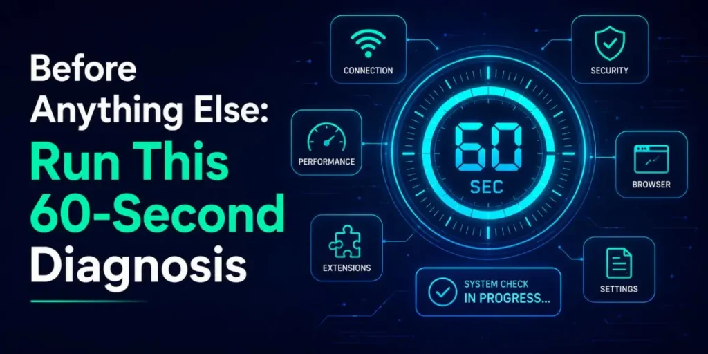 Before Anything Else: Run This 60-Second Diagnosis