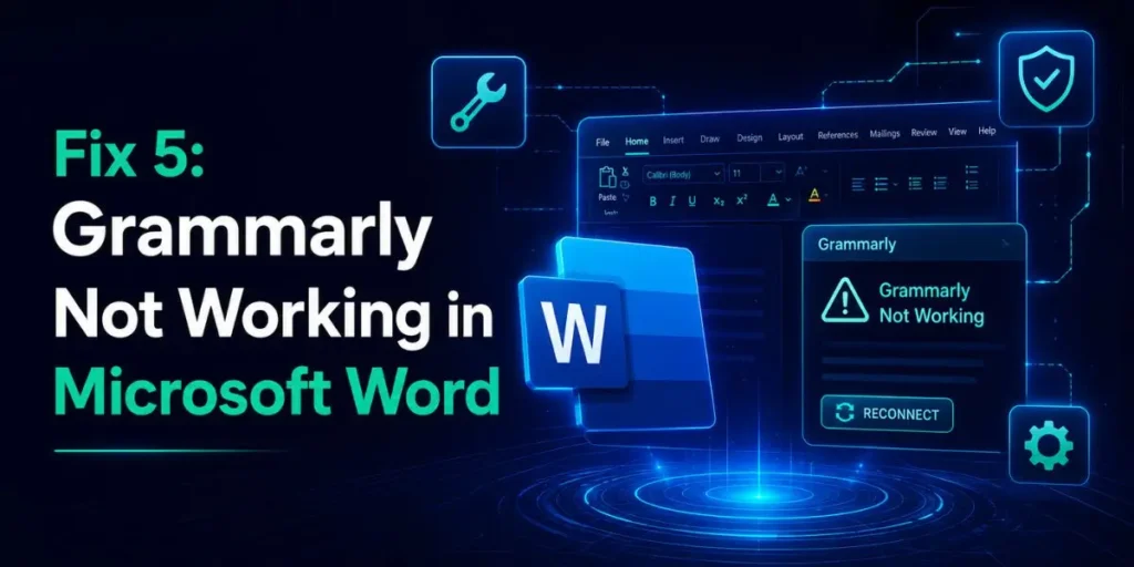 Fix 5: Grammarly Not Working in Microsoft Word