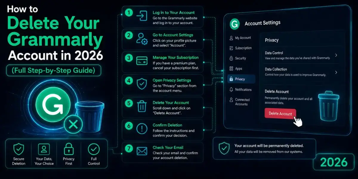 'How to Delete Your Grammarly Account in 2026 (Full Step-by-Step Guide)