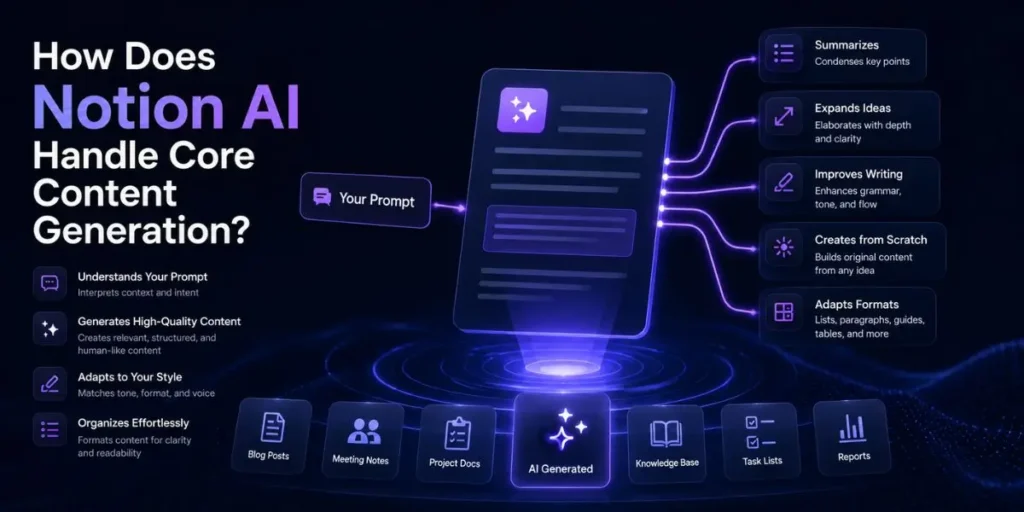 How Does Notion AI Handle Core Content Generation?