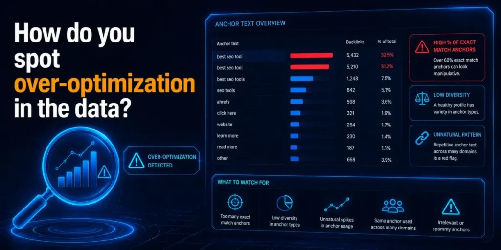 How do you spot over-optimization in the data?