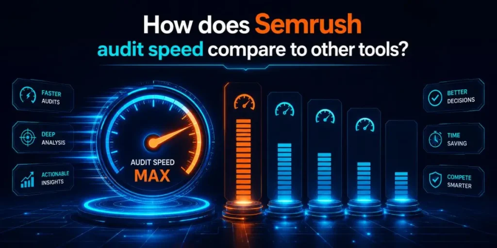 How does Semrush audit speed compare to other tools