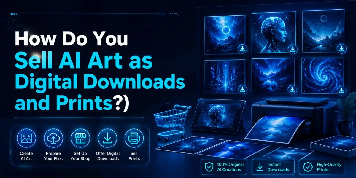 How Do You Sell AI Art as Digital Downloads and Prints