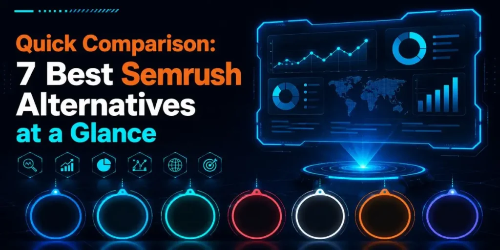 Quick Comparison: 7 Best Semrush Alternatives at a Glance