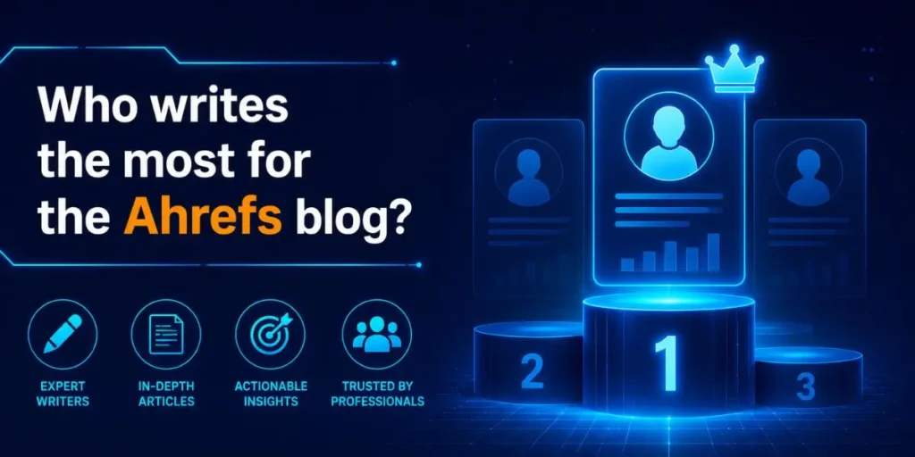 Who writes the most for the Ahrefs blog